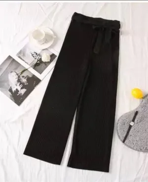 Black Pleated Stretchy Dress Pants thumbnail 1