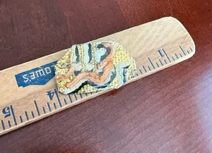 Vintage Stamped Brooch thumbnail 1
