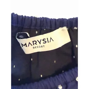 Marysia Resort Dress Black Navy White Off The Shoulder Polka Dot Scalloped Small thumbnail 4