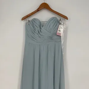 After Six Strapless Pleated Surplice Chiffon Maxi Dress With A-Line Skirt thumbnail 5