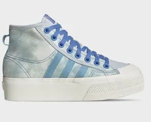 ☁️ Adidas Nizza 2” High Platform Cloud Blue Sneakers ☁️ ~ Women’s 8.5 thumbnail 1