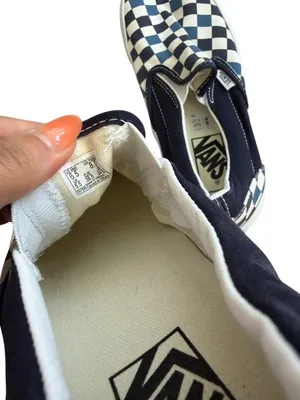 VANS Blue Checkerboard Slip On Sneakers Size Mens 6.5 Womens 8 thumbnail 6