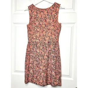 Oasis Silk‎ Butterfly Print Dress 8 Coral Mini thumbnail 3