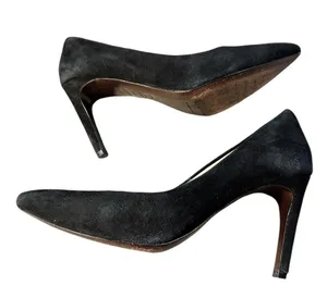 Cole Haan Suede Black Heels Sz 8 B thumbnail 4