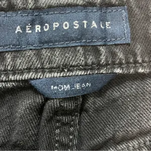 Faded‎ distressed black skater jeans size 00 100% cotton Aeropostale Mom jeans thumbnail 10