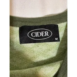 Cider Dress Knit Geometric Midi Sleeveless Green and White Tank Size Medium thumbnail 6