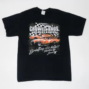 Gildan Black Crowell Bros. Racing Graphic T-Shirt thumbnail 1