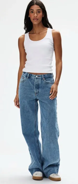 Parke Low Rise Baggy Jeans in Vintage Wash thumbnail 1