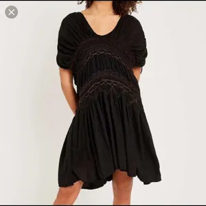 Free People black rainbow smocked dress boho Small thumbnail 4