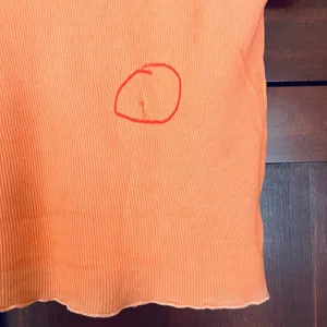 Free People Movement Madeline Crop Tee Shirt Orange Size Medium/Large FLAW thumbnail 3