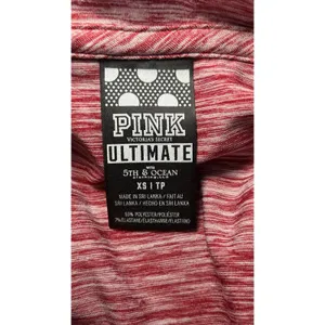 PINK Victoria's Secret Indiana University Quarter Zip XS Red Space Dye Pullover thumbnail 4