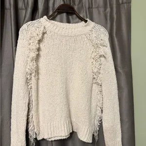 Madewell Ivory Fringe Detail Sweater thumbnail 2