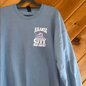 Atlantic City New Jersey Save the Turtles blue crewneck sweatshirt thumbnail 2