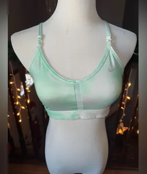 Nike Dri - Fit Mint green and white sports bra thumbnail 1