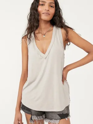 Free People The Free Moon Dance Tank Tan thumbnail 1