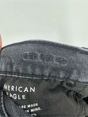 American Eagle Outfitters Black Strigid Stovepipe Shorts Size 00 Distressed thumbnail 8
