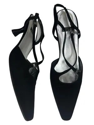 Vintage Stuart Weitzman Slingback Kitten Heels Shoes Sz 7.5 thumbnail 1