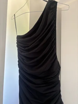 Lulus Dress Maxi Black One-Shoulder  thumbnail 2