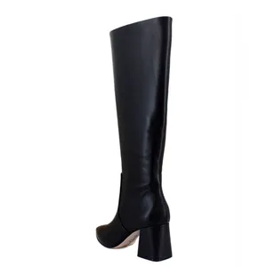 Jessica Simpson Black Knee-High Leather Women's Boot Size 9.5 Wide Calf thumbnail 4