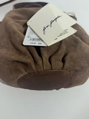 Free People Brown Suede Gathered Suki Mini Tote Bag - Women Bags NWT thumbnail 11