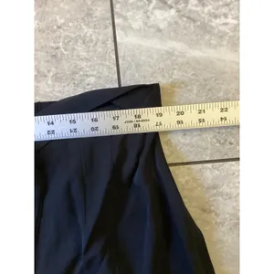 Halara NWOT Women Black Wide Leg Tie Front High Waist Pants Size L Side Zip thumbnail 2