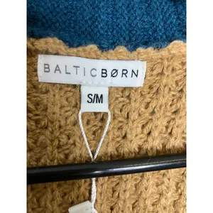 Baltic Born‎ Jonah Chunky Knit Cardigan Womens S/M NWT Striped Waffle Sweater thumbnail 4