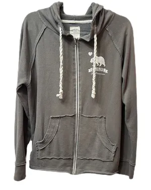 Ocean‎ Beach Cali Love San Francisco Zip Up Hoodie Size XL thumbnail 1