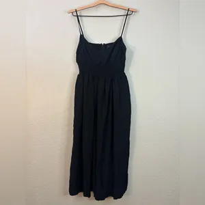 Lulu's Full Heart Black Smocked Midi Dress Size XL thumbnail 5