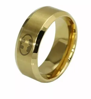 6mm Gold Batman Ring thumbnail 1