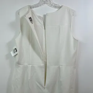 Anne Klein Suit Separates White Sleeveless V-Notch Sheath Dress Size 16 NWT thumbnail 7