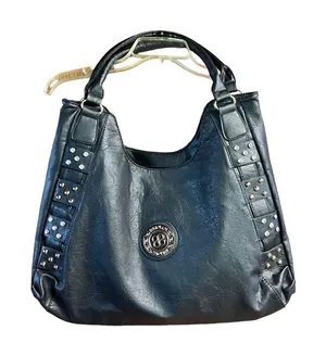 No Brand satchel bag* Black/ Gold￼/ sequence * Grained Bag NWT thumbnail 1