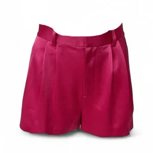 Alice + Olivia “Conry” Pleated Satin Shorts in “Raspberry” NWT Size 6 thumbnail 2