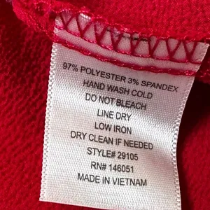 Monteau Red Peplum Blouse Women's Top Size Small | 13-10 thumbnail 4