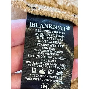 Blank NYC Tan Camel Teddy Bear Sherpa‎ Fleece Elastic Waist Jogger Pants Size M thumbnail 9