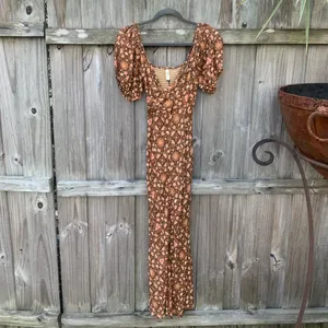 Free People - SPELL- Madame Peacock Sweetheart Maxi Dress In Coffee thumbnail 15