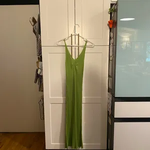 Anthropologie Callahan Lime Knitwear Ribbed Maxi tank dress Resortwear casual chic Vacation thumbnail 4