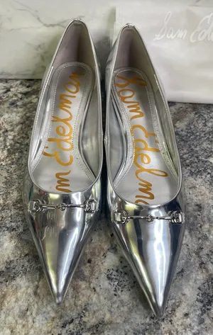 Sam Edelman Kaya 2 Women's Silver Pumps with dust bag thumbnail 1
