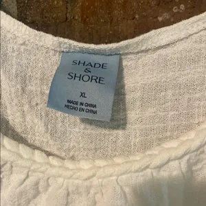 Shade & Shore White Textured Cotton Spaghetti Strap Top thumbnail 2