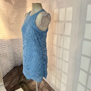 Lovers & friends baby blue lace scallop hem party dress size small thumbnail 4