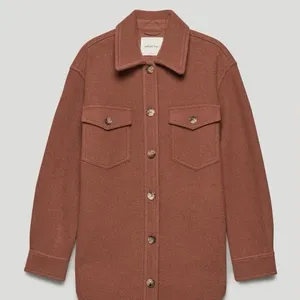 Aritzia Wilfred Free The Ganna Boiled Merino Wool Shirt Jacket Shacket S thumbnail 1