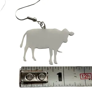 Cow print earrings thumbnail 5