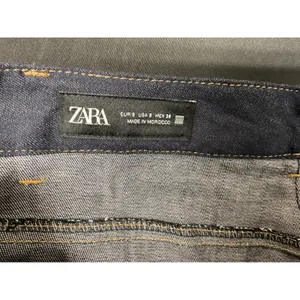 Zara Womens Wide Leg Jeans Dark Wash Contrast Stitching Size S 26 thumbnail 4