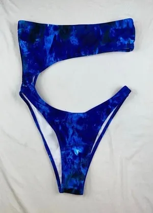 NEW One Piece Swim Blue Size M thumbnail 1