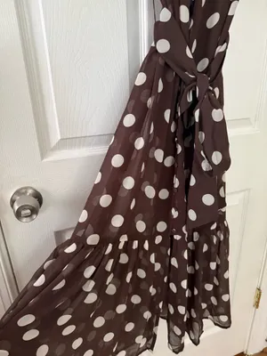 Bailey 44 Polka Dot Short-Sleeve Tiered Dress in Brown thumbnail 8