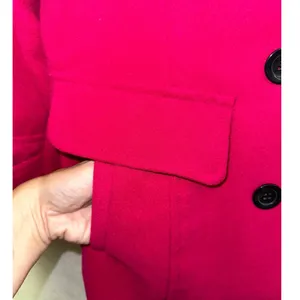 Valerie Stevens Pink Peacoat Jacket Women's Medium Double Breasted Fuchsia Coat thumbnail 4