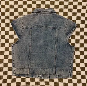 Denim Vest Buttoned Top Country Concert thumbnail 3