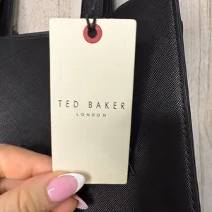 NWT Ted Baker London Women's Black Tote Bag "The Icon" Embossed‎ Logo thumbnail 3