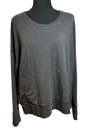 Kuhl Women Charcoal Gray Heather Long Sleeve Thumbhole Pocket Top Size L Hiking thumbnail 1