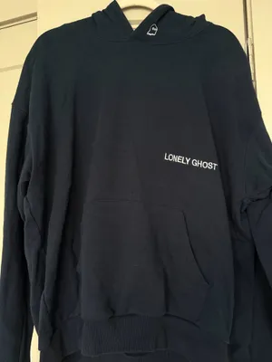 Lonely Ghost Navy Blue Pullover Hoodie - XL thumbnail 2