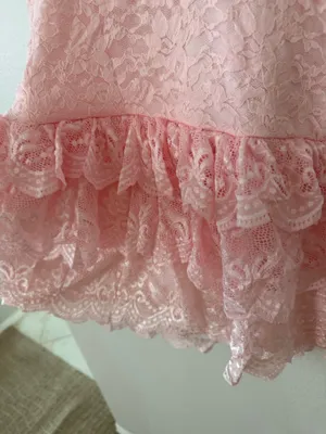 Windsor Pink lace ruffle halter mini dress thumbnail 5